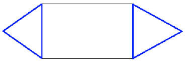 (M) Harakat natijasini toping: forward(50) right(90) forward(50) right(90) forward(50) right(90) forward(50) right(90) color('blue') left(45) backward(35) left(90) backward(35) left(90) backward(35) left(90) backward(35)